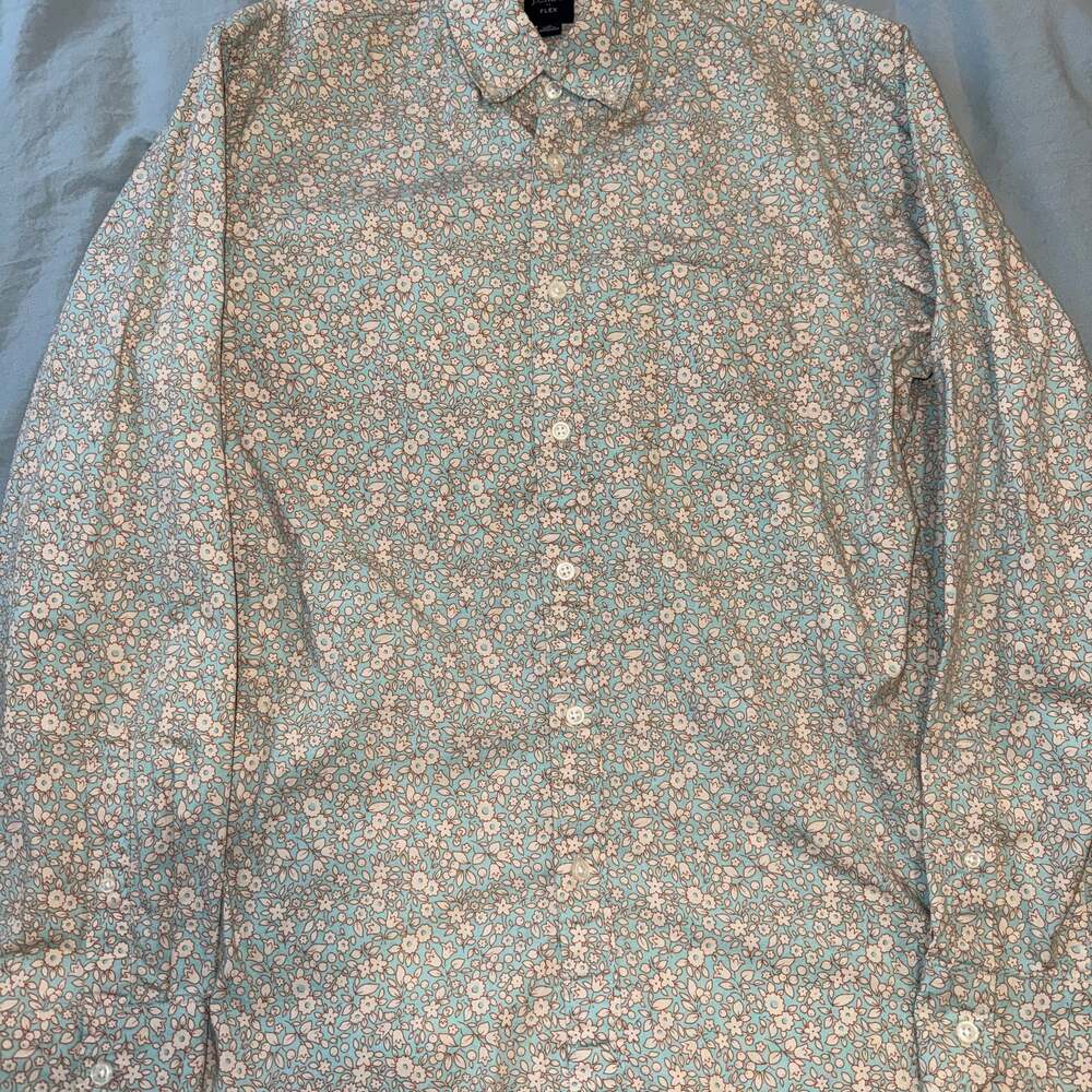 J Crew Flex Floral  Shirt‎ For Men size Medium